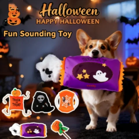 Bite Resistant Cotton Rope Dog Toy for Teeth Grinding Plush Self-Soothing Sound Feature to Relieve Boredom And Teeth Relief