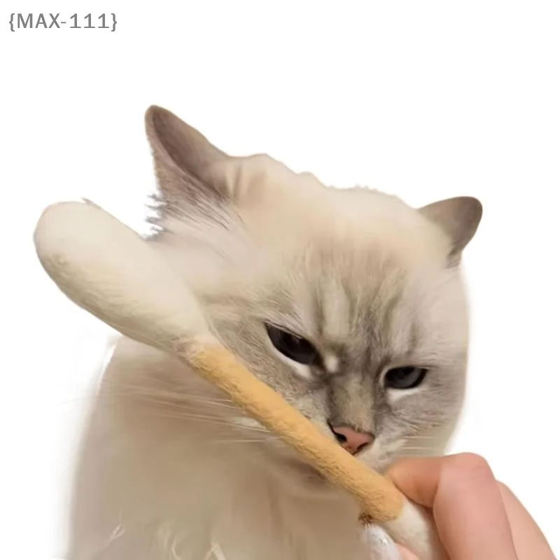 【MAX-111】Giant Cotton Swab Shaped Catnip Toy - Durable Large Cat Grinding Stick and Teeth Cleaning Rope for Kittens【W1】