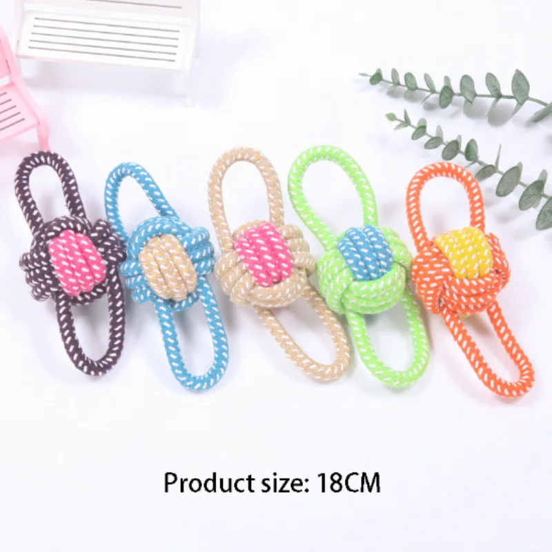 Mini Dog Toys Interactive Cotton Rope Chew Ball Toothbrush Puppy Toy for Teething Large Small Dogs Pet Accessories - Image 9