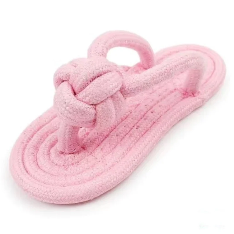 Pet Interactive Chewing Toy Slipper Shaped Cotton Rope Dog Molar Toy Teeth Health Grinding Toy For Dog Daily Training & Play - Image 9