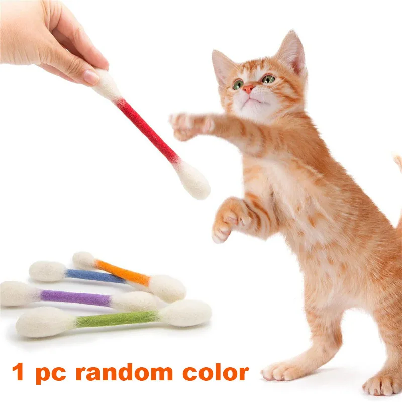 Creative Cat Catnip Toy Felt Cotton Swabs Cat Toy Teething Cleaning Chew Toys Kitten Grinding Biting Stick Cats Catnip Toy - Image 7