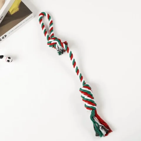 1pc Dog Cotton Rope Chew Toy Durable Braided Teeth Cleaning Toys for Small Medium Dog Outdoor Interactive Training Pet Suppli