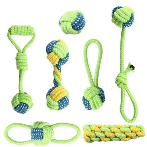 Pet Dog Toys for Large Small Dogs Toy Interactive Cotton Rope Mini Dog Toys Ball for Dogs Accessories Toothbrush Chew Puppy T