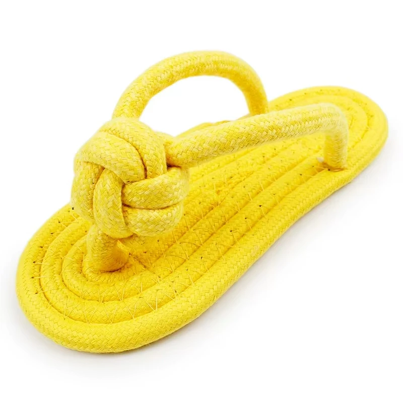 Pet Cotton Rope Slipper Knot Toy For Small Dogs Interactive Chew Toy Dental Clean Teeth Grind Tartar Control Non Toxic Dog Toys - Image 7