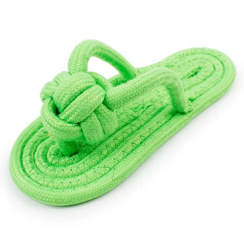Pet Cotton Rope Slipper Knot Toy For Small Dogs Interactive Chew Toy Dental Clean Teeth Grind Tartar Control Non Toxic Dog Toys - Image 9