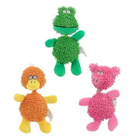 E5BB Soft Plush Mop Rope Chew Toy Dog Molar Cleaning Teeth Cotton Rope for Small Dogs