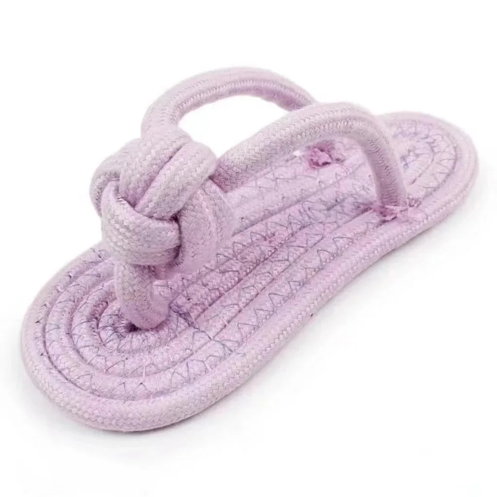 Pet Cotton Rope Slipper Knot Toy For Small Dogs Interactive Chew Toy Dental Clean Teeth Grind Tartar Control Non Toxic Dog Toys - Image 10