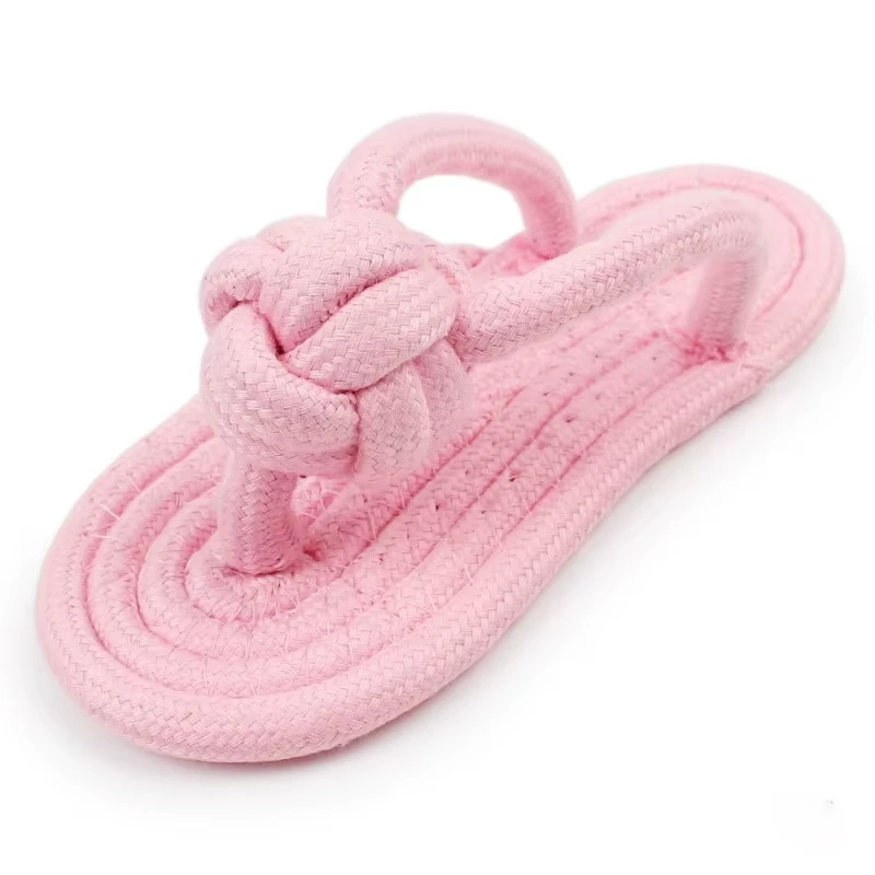 Pet Cotton Rope Slipper Knot Toy For Small Dogs Interactive Chew Toy Dental Clean Teeth Grind Tartar Control Non Toxic Dog Toys - Image 8